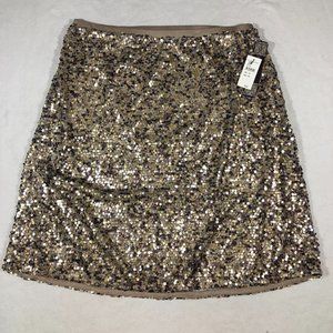 NEW Dantelle Womens 3X Plus Falcon Sequin Sparkle Gold Party Skirt D654P NWT $88